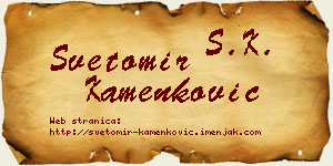 Svetomir Kamenković vizit kartica